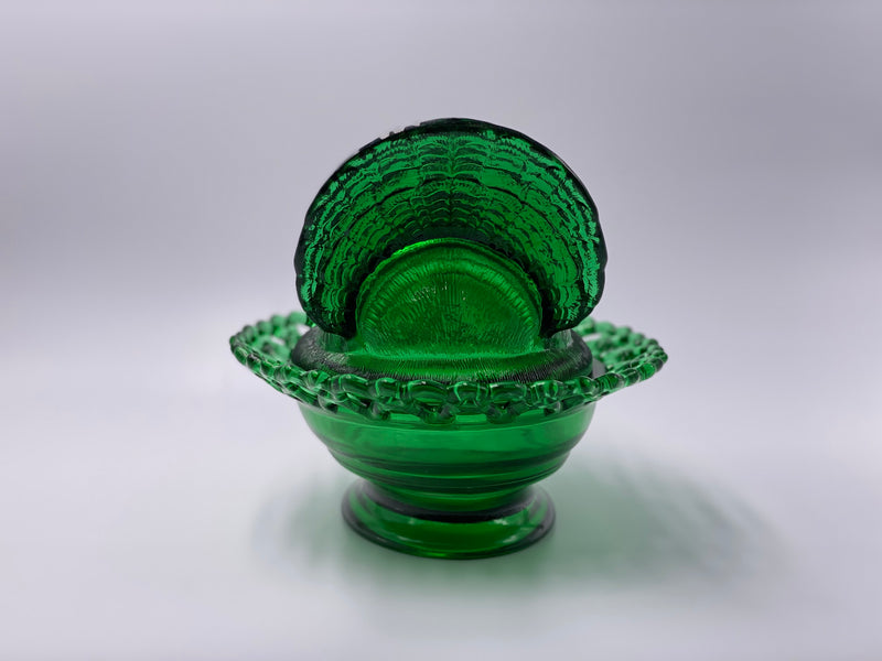 Mosser Glass 'Turkey on Basket' in 'Green' image 3