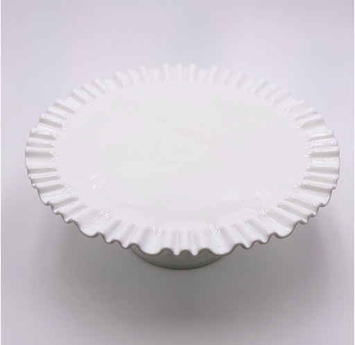Vintage 'Thumbprint' Cake Stand in 'Milk White' image 1