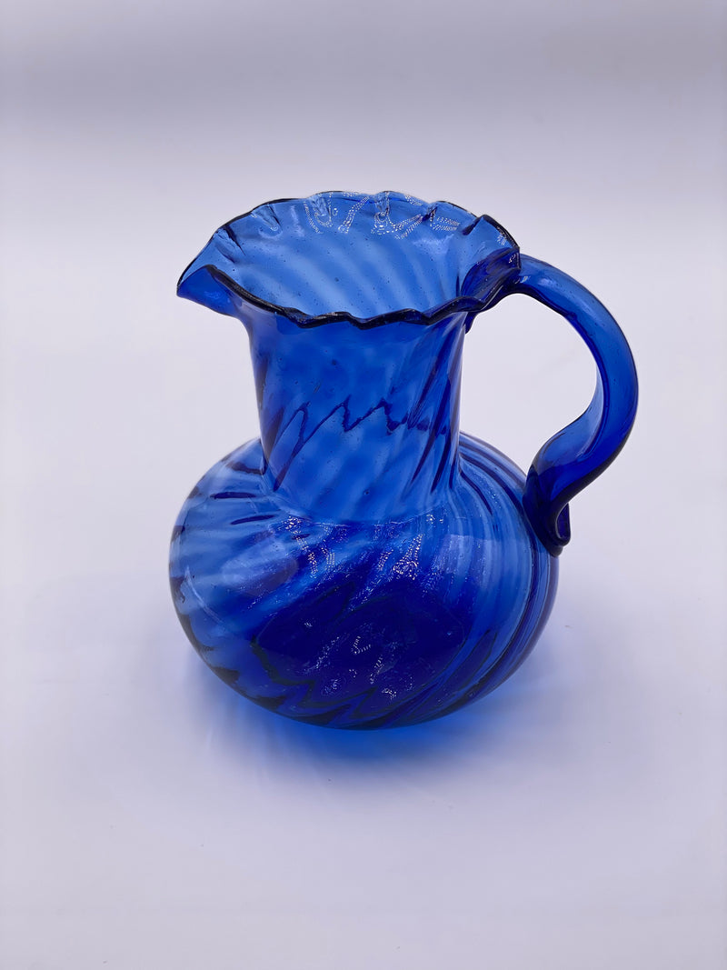 Antique 'Victorian' Glass Pitcher in 'Cobalt' image 0