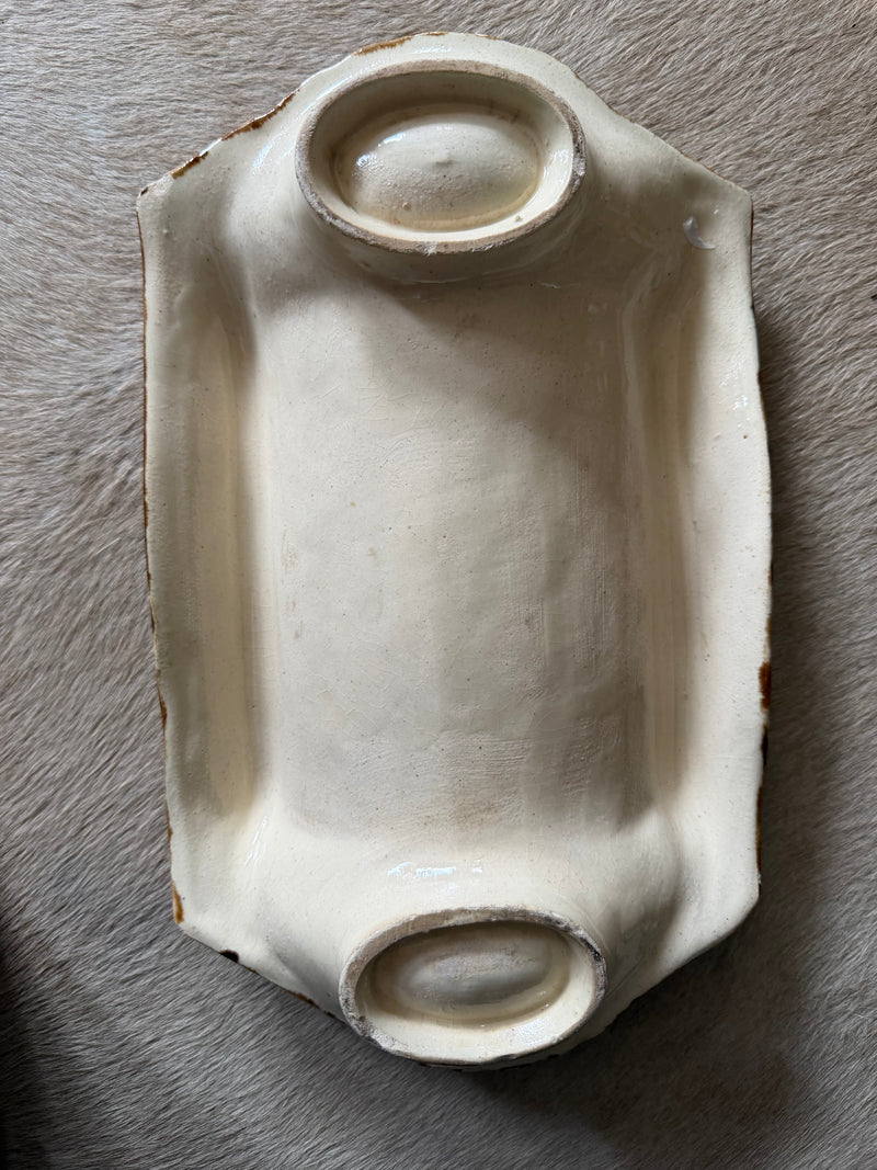 Vintage French Majolica 'Asparagus' Platter