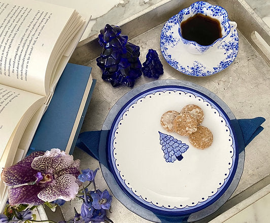 Blue 'Tree' Plate