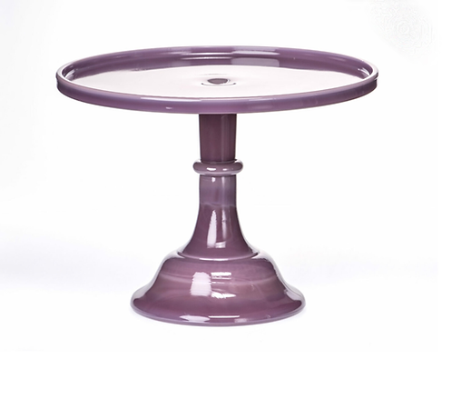 Mosser Glass 10" Cake Stand in 'Eggplant'