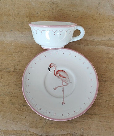 ‘Flamingo’ Teacup & Saucer