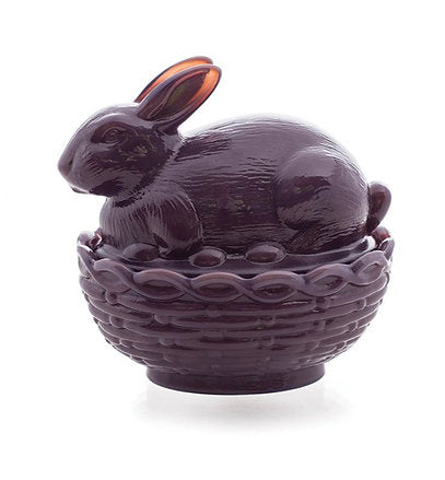 Mosser Glass 'Eggplant' Bunny Candy Dish