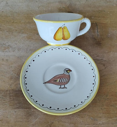 ‘Partridge' Teacup and Saucer