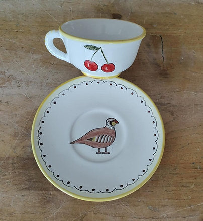 ‘Partridge' Teacup and Saucer
