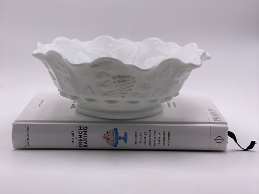 Vintage 'Paneled Grape' Bowl in 'Milk Glass' image 0