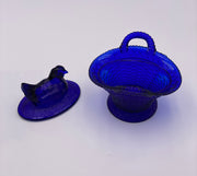 Vintage 'Chicken on a Basket' in Cobalt image 2