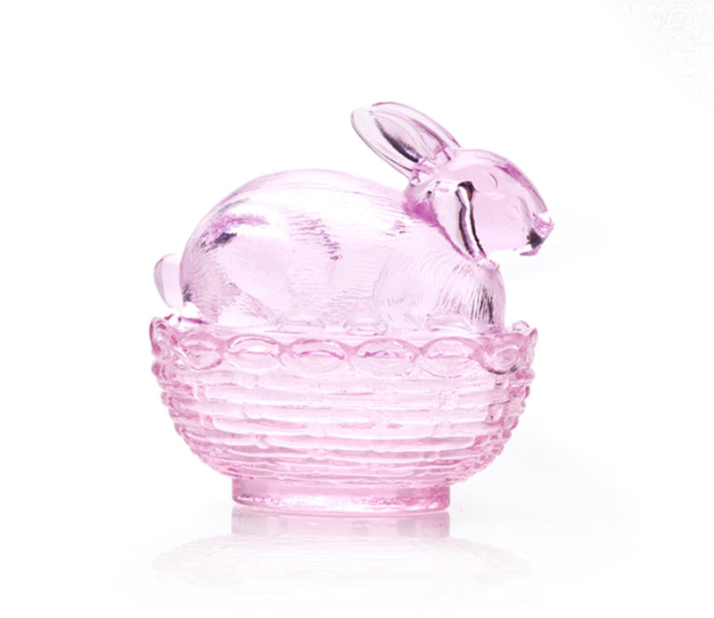 Mosser Glass 'Passion Pink' Bunny Candy Dish image 0