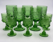 Vintage 'Eye Winker' Green Goblet image 2