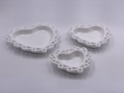Trio of 'Nesting' Heart Dishes in 'Milk White' (Set of Three) image 2