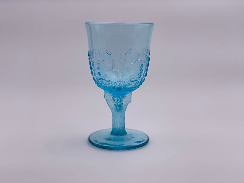 Vintage 'Maple Leaf' Light Blue Goblet image 0
