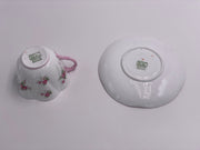 Vintage Shelley 'Rosebud' Teacup & Saucer - Pink Trim image 3