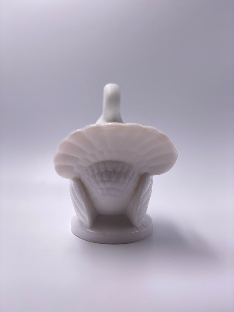 Vintage 'Turkey' Covered Dish in 'Milk Glass' image 2