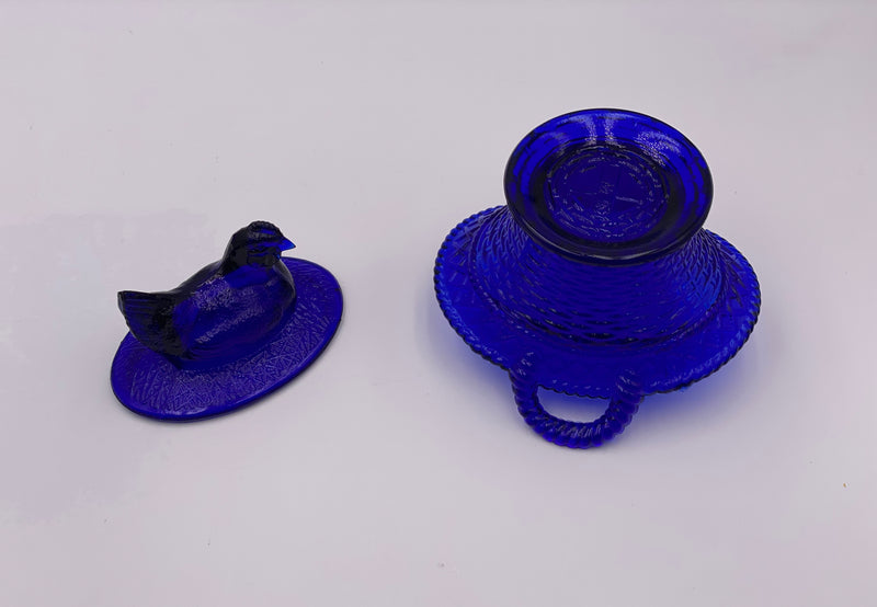 Vintage 'Chicken on a Basket' in Cobalt image 3
