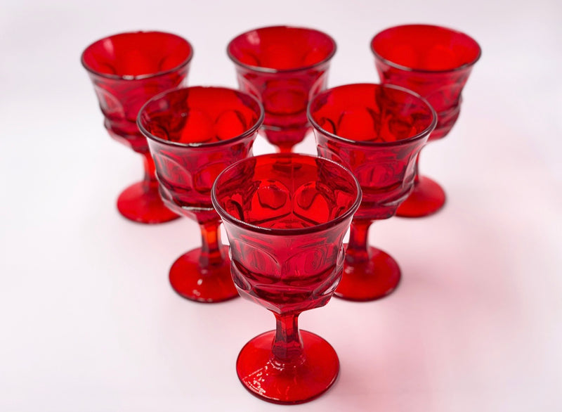 Vintage 'Argus' Goblet in 'Ruby Red' image 0
