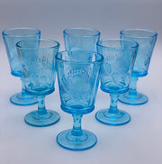 Vintage 'Strawberry & Currant' Light Blue Goblet image 0