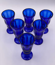 Vintage 'Sundae Cups' in Cobalt Blue (Set of 6) image 3