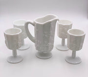 Vintage 'Paneled Grape' Goblet in 'Milk Glass' image 2