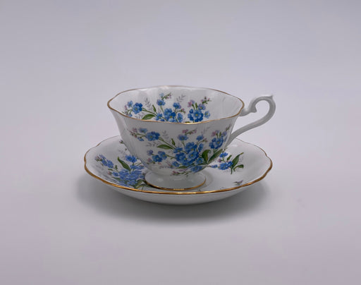 Vintage Royal Albert 'Forget-Me-Not' Teacup & Saucer image 0