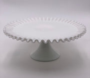 Vintage 'Silver Crest' Cake Stand in 'Milk White' image 2