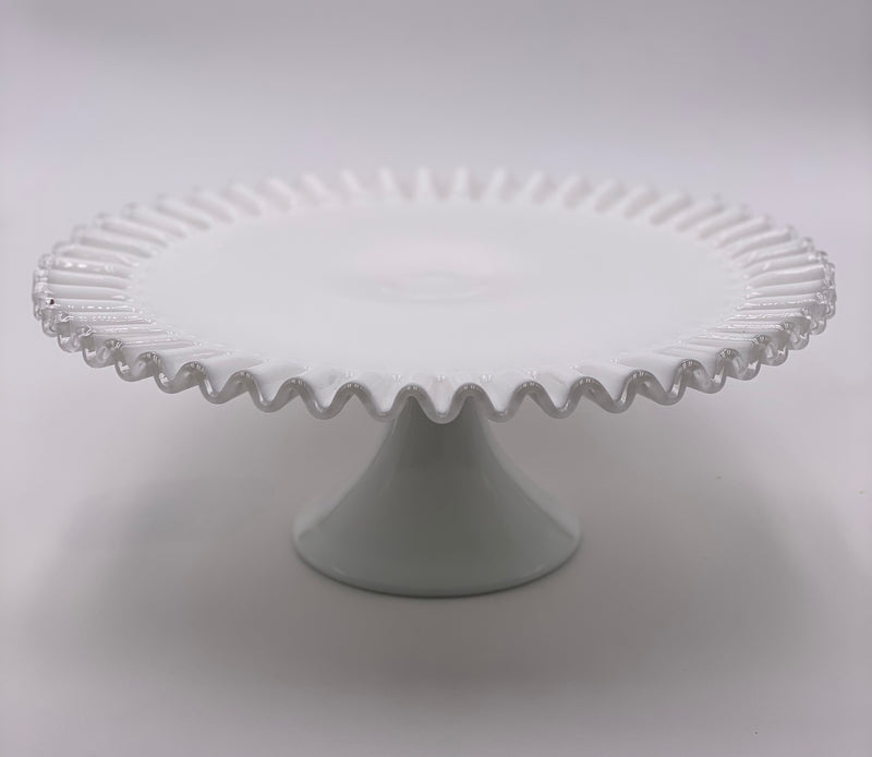 Vintage 'Silver Crest' Cake Stand in 'Milk White' image 2