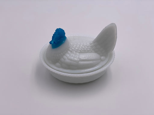Vintage 'Hen on Nest' in Milk White image 1