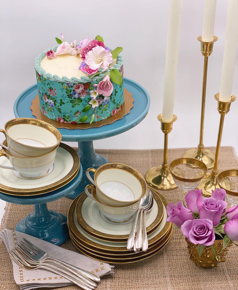 Mosser Glass 6" Cake Stand in 'Georgia Blue' image 1