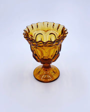 Vintage 'Moon & Stars' Piecrust Spooner in 'Amber' image 1