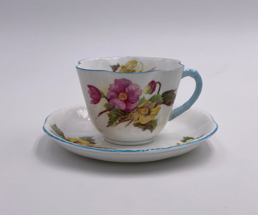 Vintage Shelley 'Begonia' Teacup & Saucer image 1