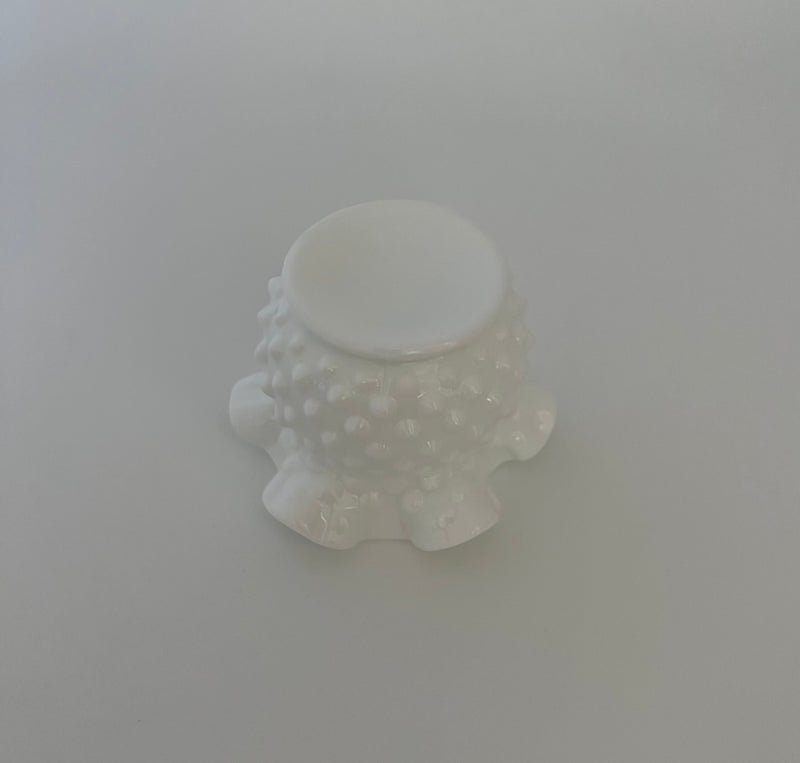 Vintage 'Fenton' Hobnail Milk Glass Rose Bowl image 2