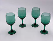 Vintage 'Libbey' Wine Glasses in 'Juniper Green' (Set of 4) image 4