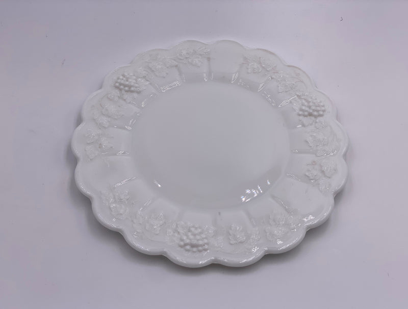 Vintage Westmoreland 'Paneled Grape' Luncheon Plate in 'Milk White' image 1