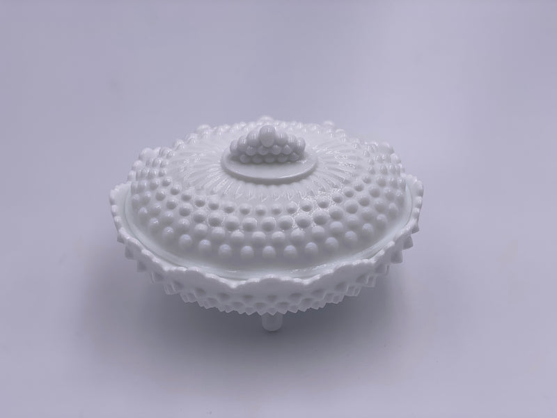 Vintage 'Hobnail' Candy Jar in 'Milk White' image 2