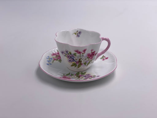 Vintage Shelley 'Stocks' Teacup & Saucer image 0
