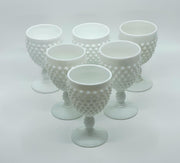 Vintage 'Hobnail' Milk Glass Goblet image 2