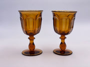 Vintage 'Old Williamsburg' Amber Goblet image 0