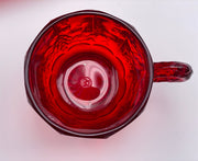 Vintage 'Panel Grape' Punch Bowl Set in 'Ruby Red' image 2