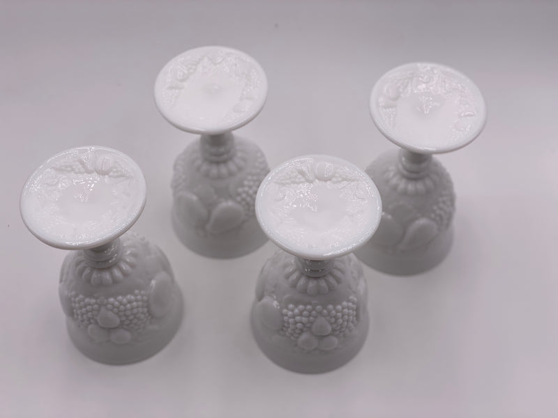 Vintage 'Della Robbia' Goblet in 'Milk Glass' image 4