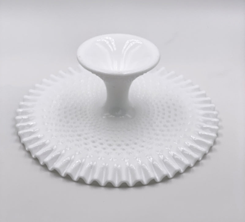 Vintage 'Hobnail' Cake Stand in 'Milk White' image 1