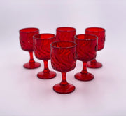 Vintage 'S' Wine Glass in 'Ruby Red' image 1