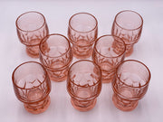 Vintage 'Georgian' Pink Glasses (Large) - Set of 8 image 1