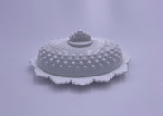 Vintage Fenton 'Hobnail' Covered Butter Dish in 'Milk White' image 0