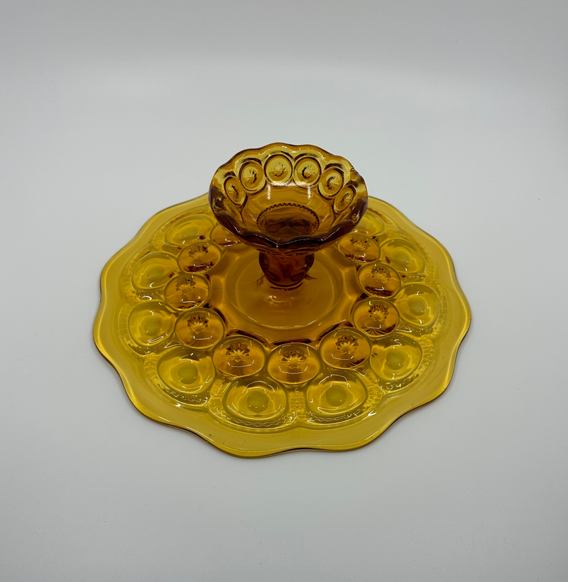 Vintage 'Moon & Stars' Cake Stand in 'Amber' image 2