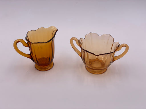 Vintage 'Maple' Sugar & Creamer in 'Amber' (Set of Two) image 1