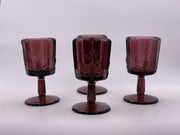 Vintage 'Panel Grape' Amythest Goblet image 0