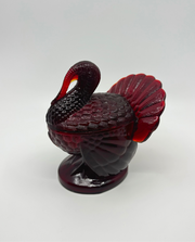 Vintage L.E. Smith 'Covered Turkey' in 'Amberina' image 0