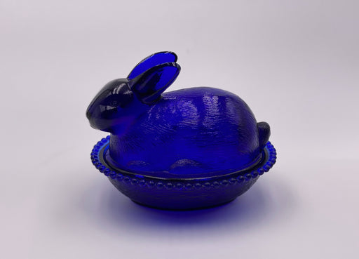 Vintage 'Bunny on Nest' in 'Cobalt' image 0
