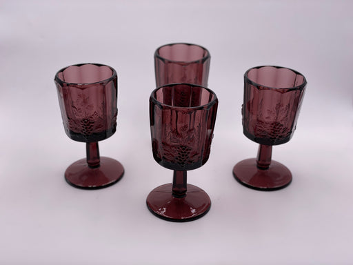 Vintage 'Panel Grape' Amythest Goblet image 1