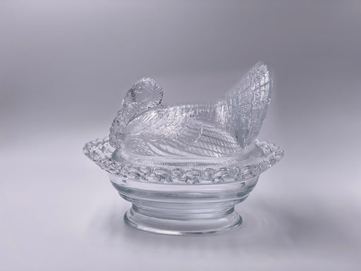 Mosser Glass 'Turkey on Basket' in 'Crystal Clear' image 0